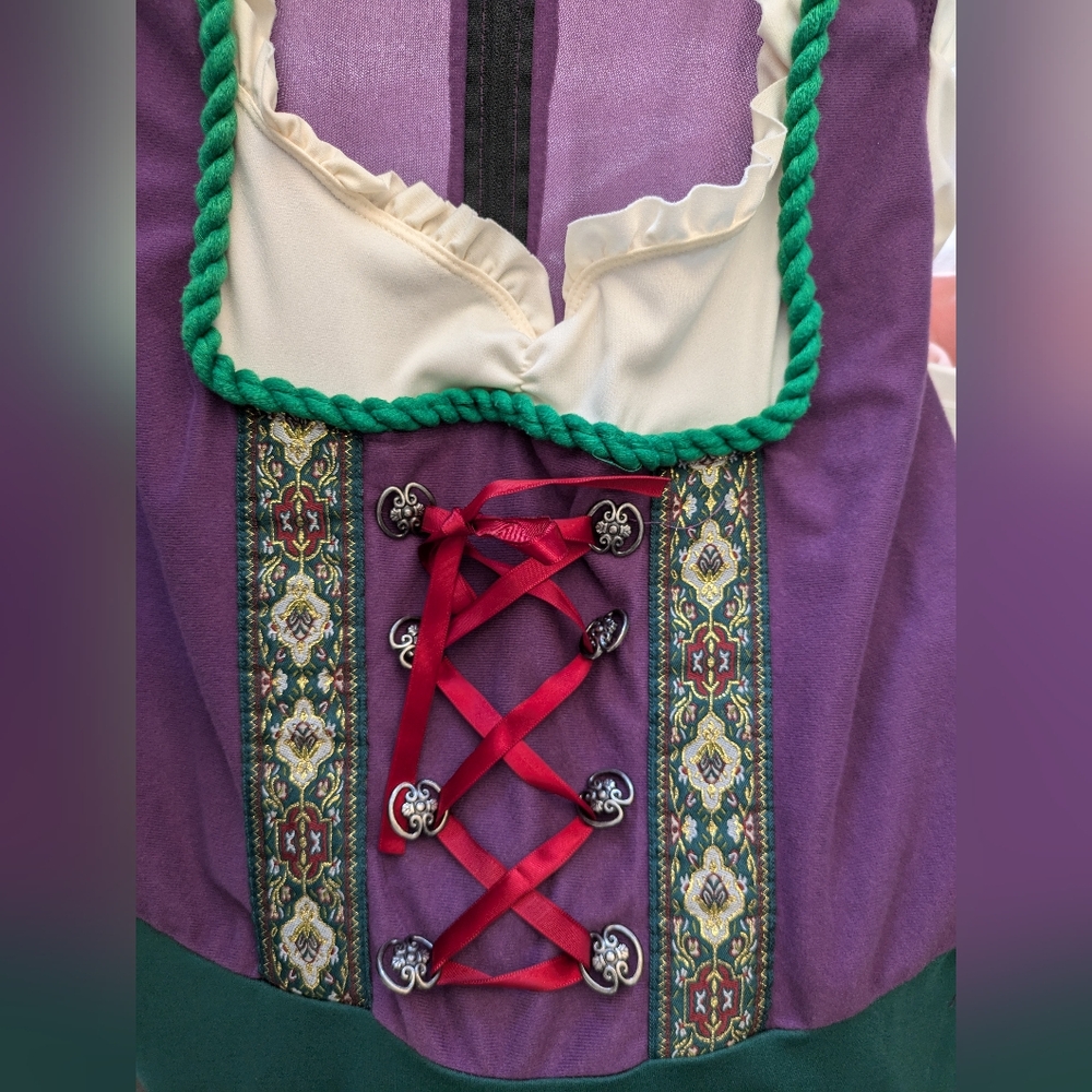 Vintage Ren Faire, Milk Maid Oktober Fest Cosplay Dirndl Mini Dress - Picture 4 of 11